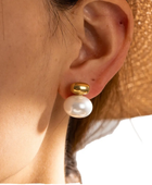 Bero Pearl Gold Earrings