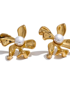 Velma Flower Pearl Earrings