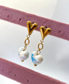 Skying Heart Long Earrings