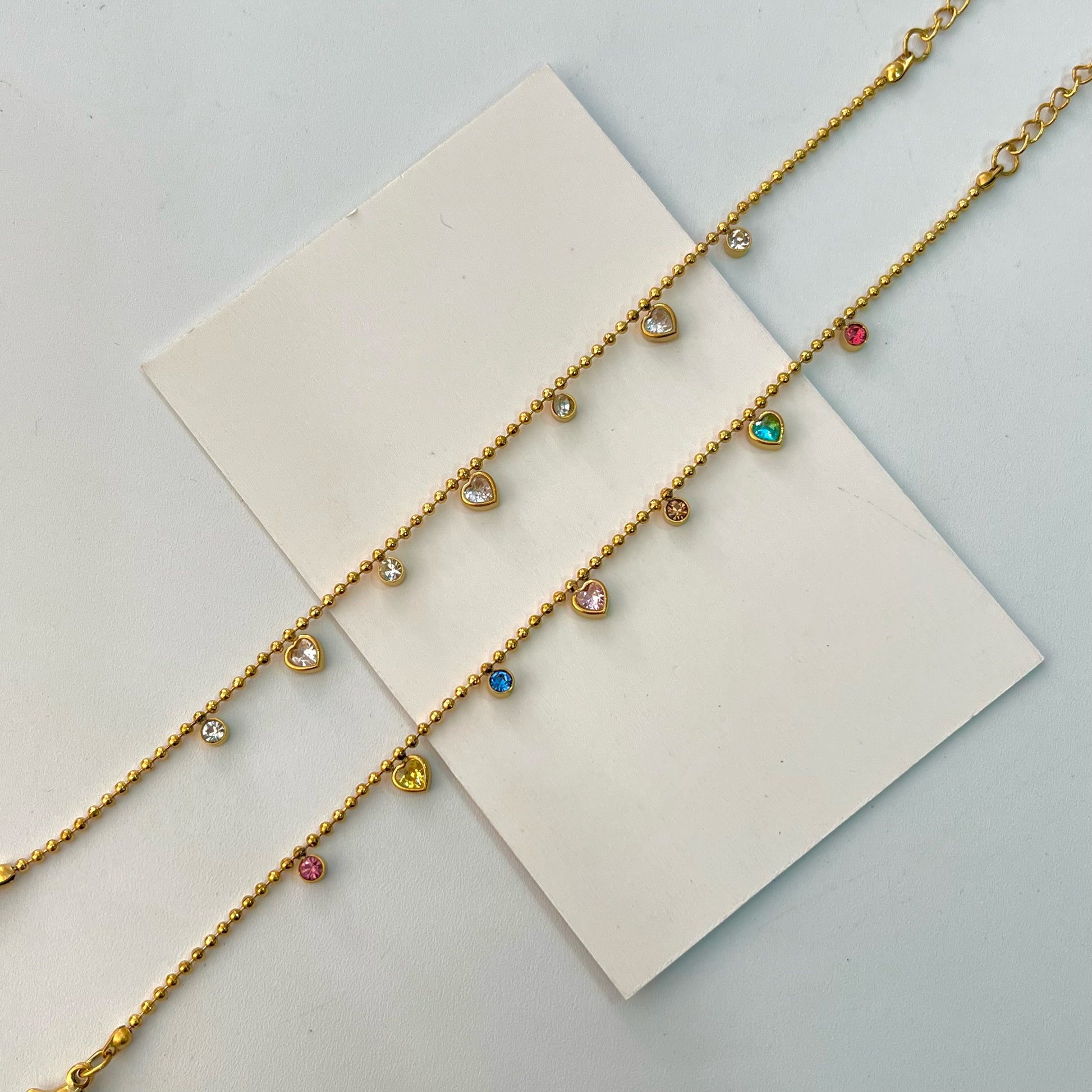 Parisia Heart Charms Dainty Bracelet