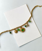 Celissa Green Charms Stone Necklace