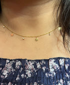 Snowflake Gold Charm Necklace