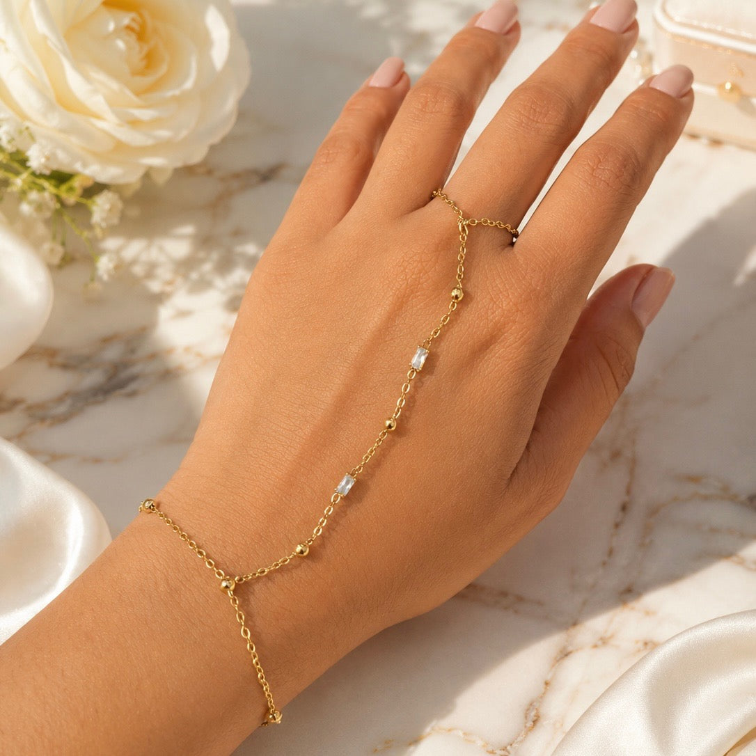 Peso Rectangle Diamond Handchain