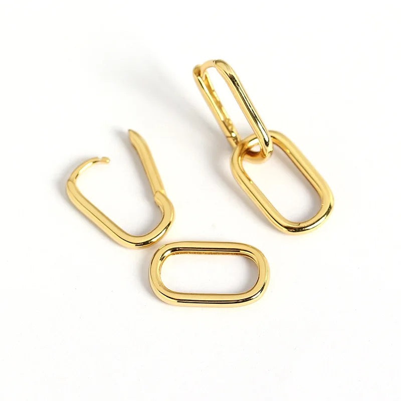 Double Square Detachable Earring