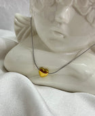 Silivery Gold Heart Necklace