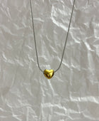 Silivery Gold Heart Necklace