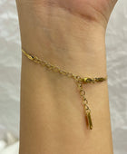 Thin Herringbone Gold Bracelet