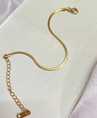 Thin Herringbone Gold Bracelet