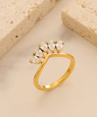 Crowny Diamond Gold Ring✨