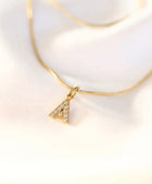 Brisa-Valen Initials Gold Diamond Necklace