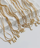 Brisa-Valen Initials Gold Diamond Necklace