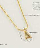 Brisa-Valen Initials Gold Diamond Necklace