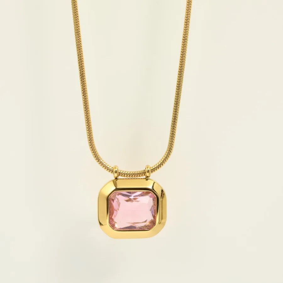 Elina Pink Statement Neckalce
