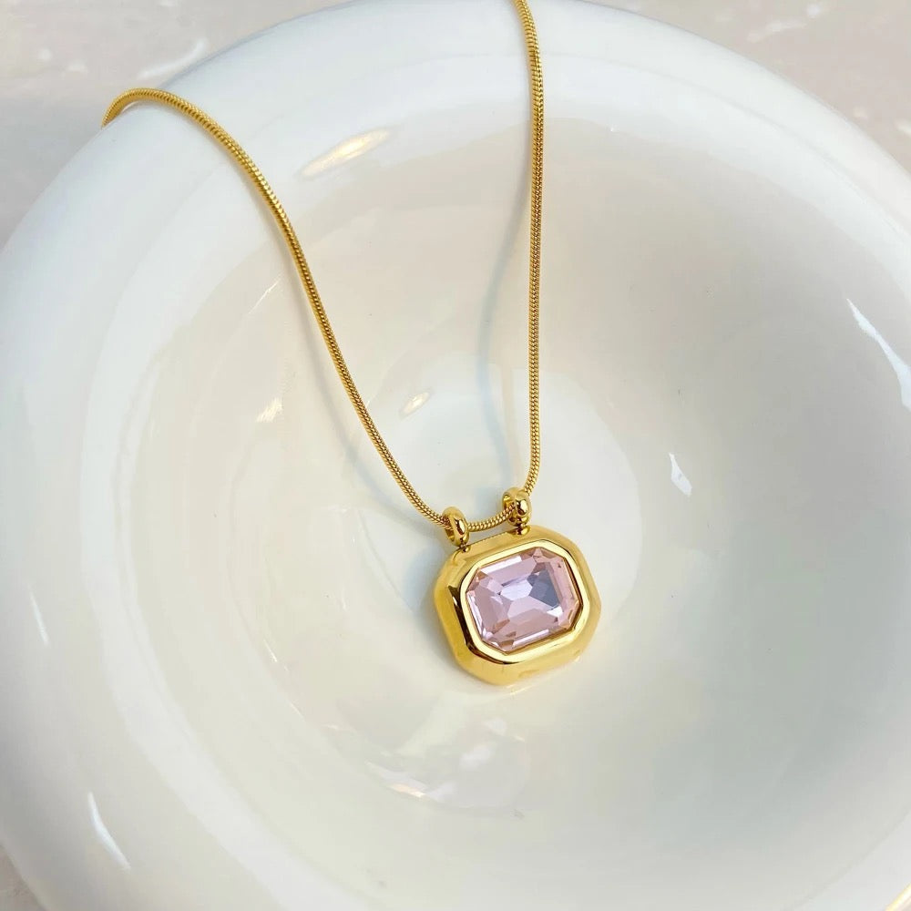 Elina Pink Statement Neckalce