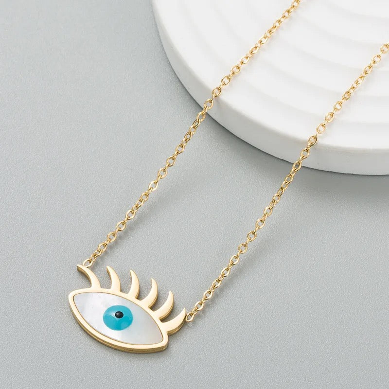 Eyelash Gold Necklace
