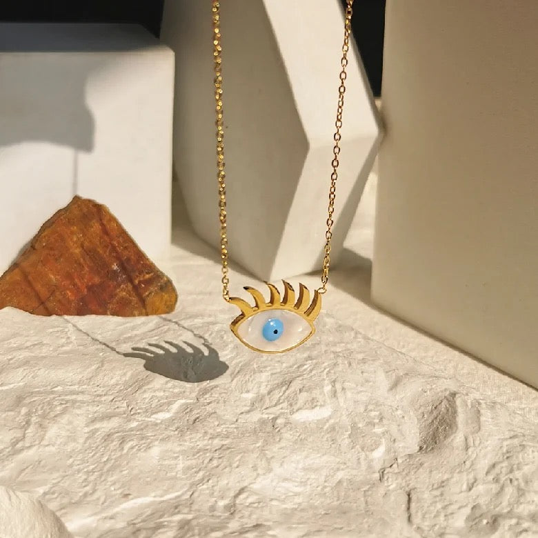 Eyelash Gold Necklace