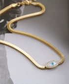 Thick Evil Eye Bold Gold Necklace