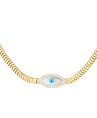 Thick Evil Eye Bold Gold Necklace