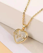 Heartbeat White Gold Necklace
