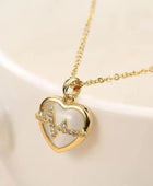 Heartbeat White Gold Necklace