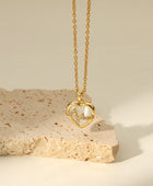 Heartbeat White Gold Necklace
