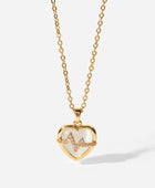 Heartbeat White Gold Necklace