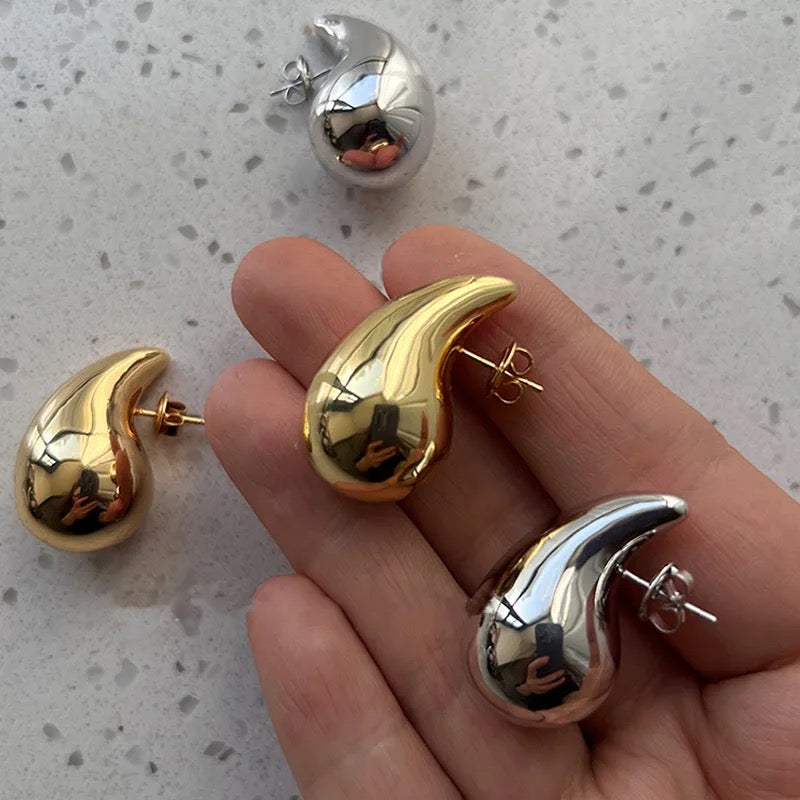 Marlo Gold and Silver Drop Earrings