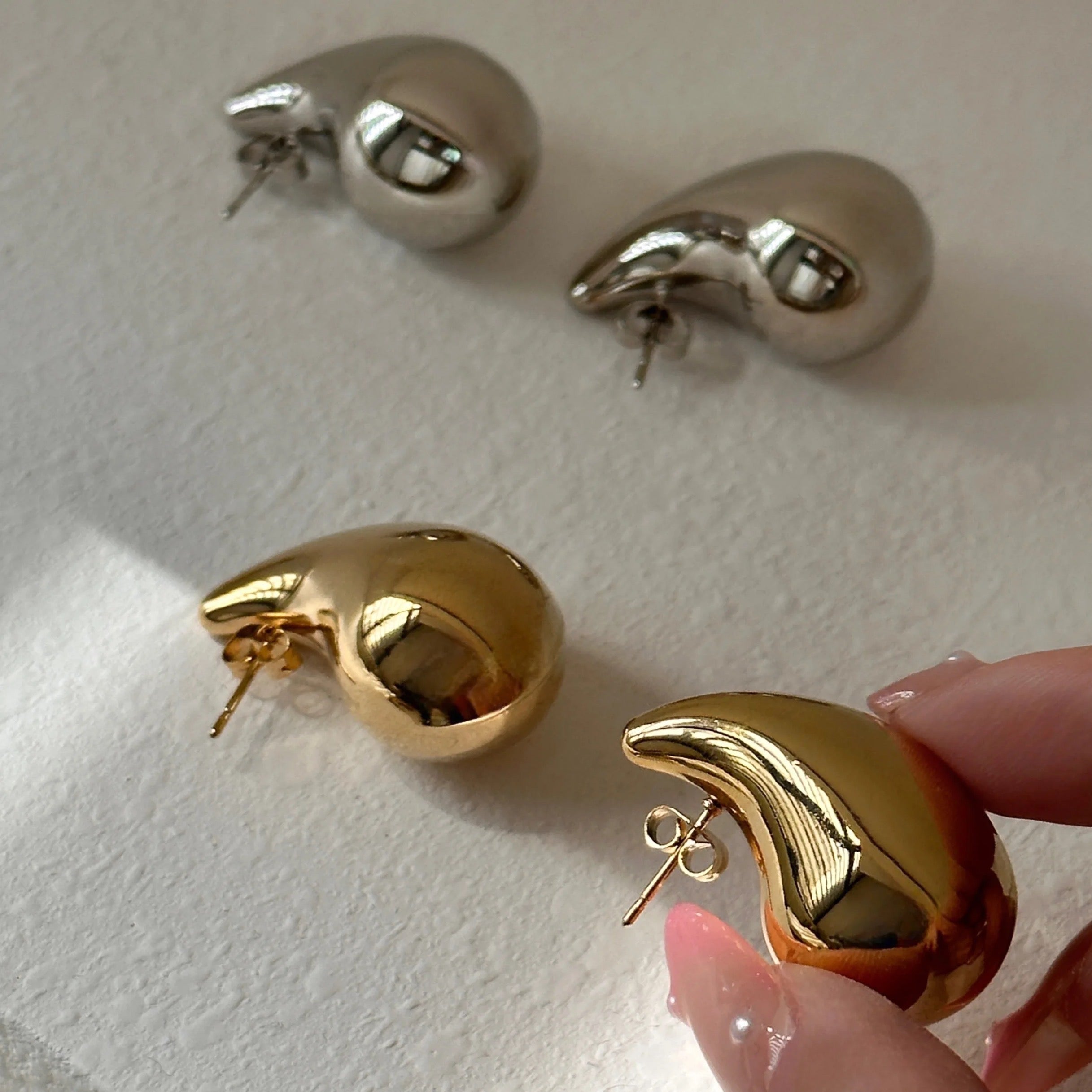 Marlo Gold and Silver Drop Earrings