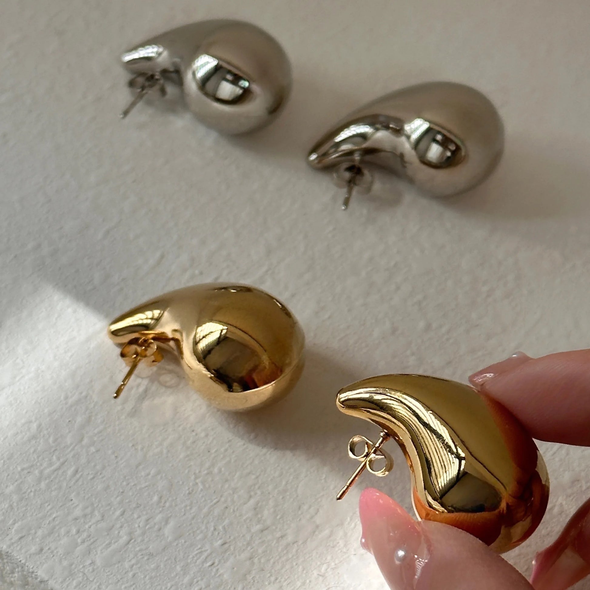 Marlo Gold and Silver Drop Earrings