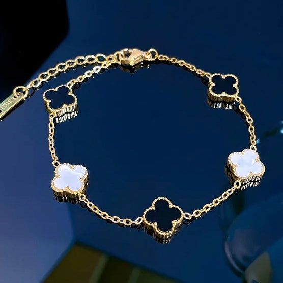Reversible Clover Gold Bracelet