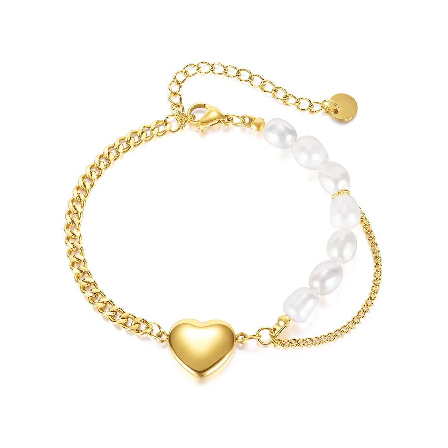Pivia Heart Pearl Bracelet