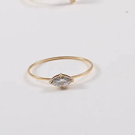 Tiny Diamond Gold Ring