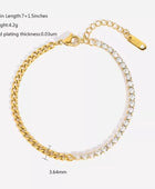 Shinny Tennis Chain Gold Bracelet