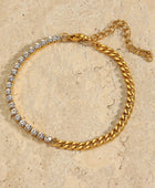 Shinny Tennis Chain Gold Bracelet