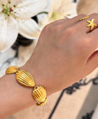 Sundial Shell Gold Bracelet