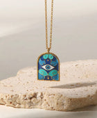 Vintage Evil Eye Temple Necklace
