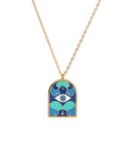 Vintage Evil Eye Temple Necklace