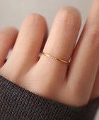 Binni Minimalist Stone Gold Rings