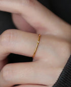 Binni Minimalist Stone Gold Rings