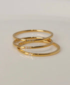 Binni Minimalist Stone Gold Rings