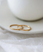 Binni Minimalist Stone Gold Rings