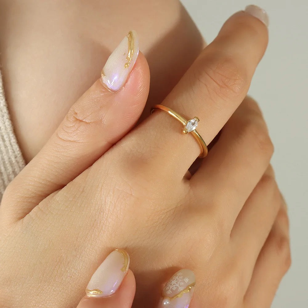 Minimalist Colored Stone Rings