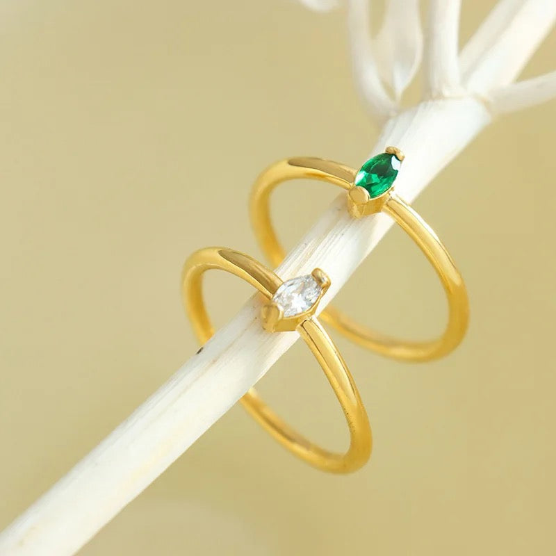 Minimalist Colored Stone Rings
