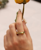Gemo Asymmetrical Gold Ring