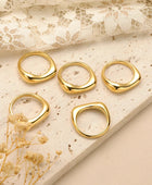 Gemo Asymmetrical Gold Ring