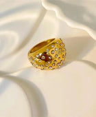 Cluia Disco Diamond Gold Ring