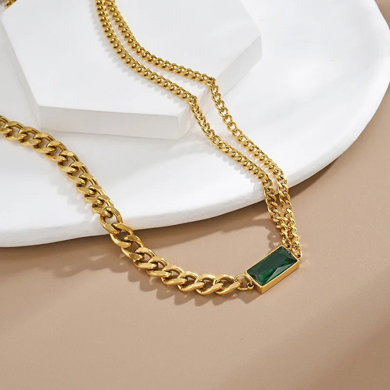 Maueve Green Emerald Necklace