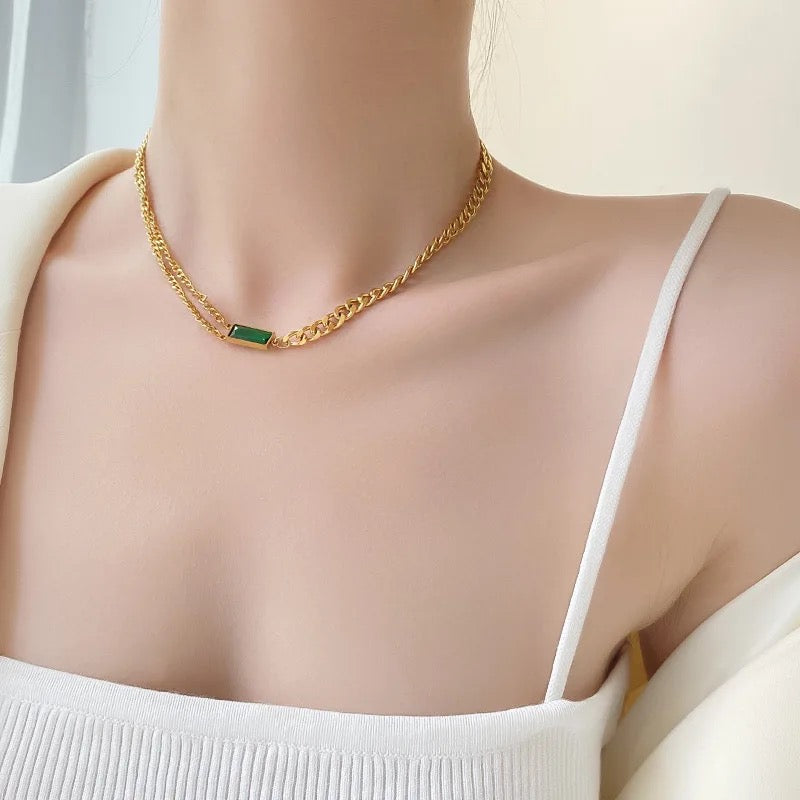 Maueve Green Emerald Necklace