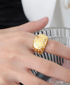 Cluia Disco Diamond Gold Ring