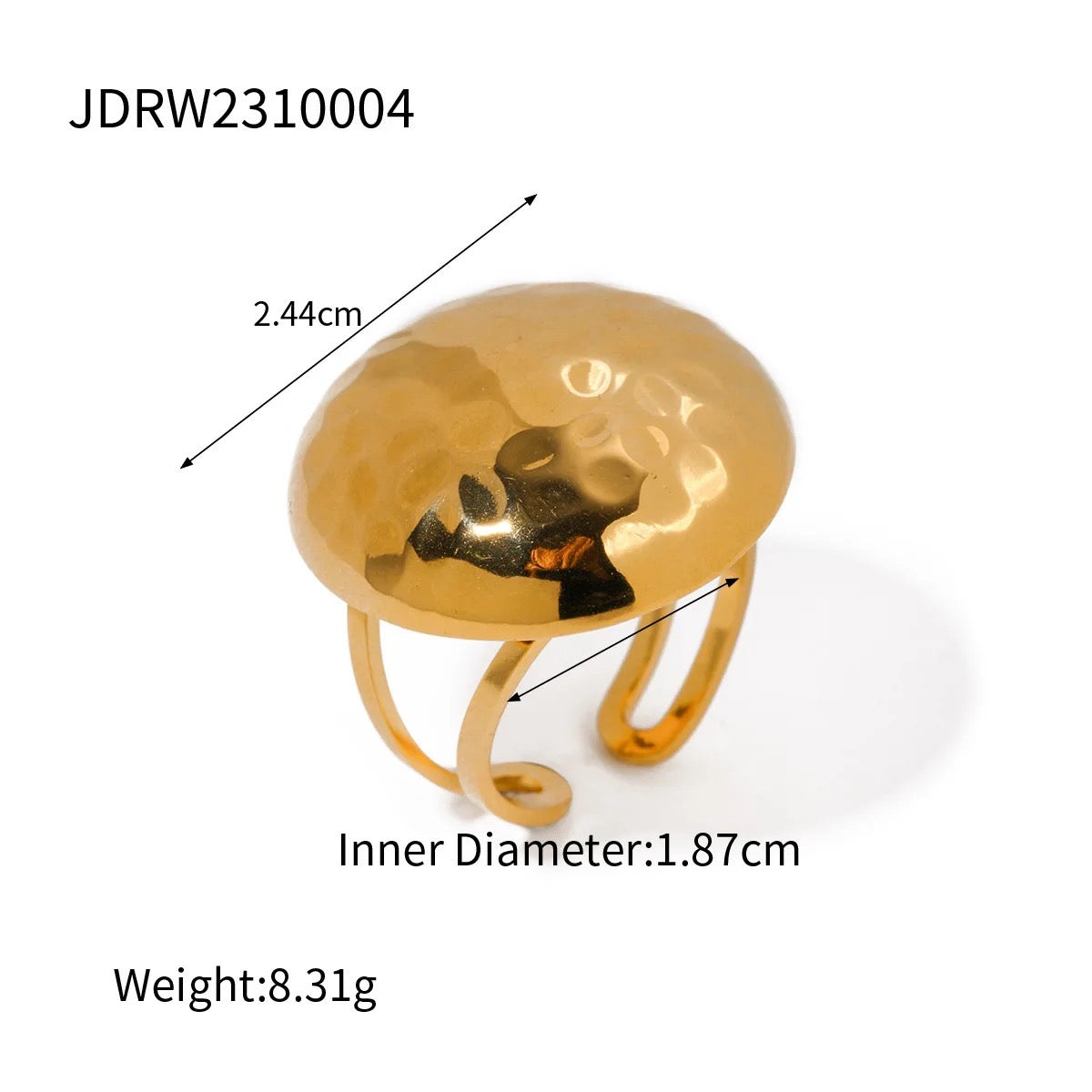 Fulia Textured Gold Ring